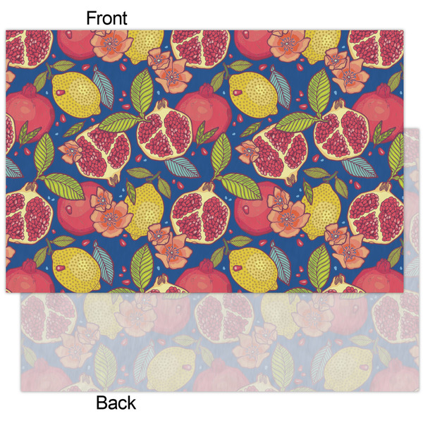 Pomegranates & Lemons Tissue Paper - Heavyweight - XL - Front & Back