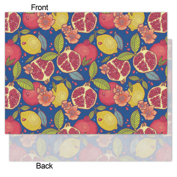 Pomegranates & Lemons Tissue Paper - Lightweight - Medium - Front & Back