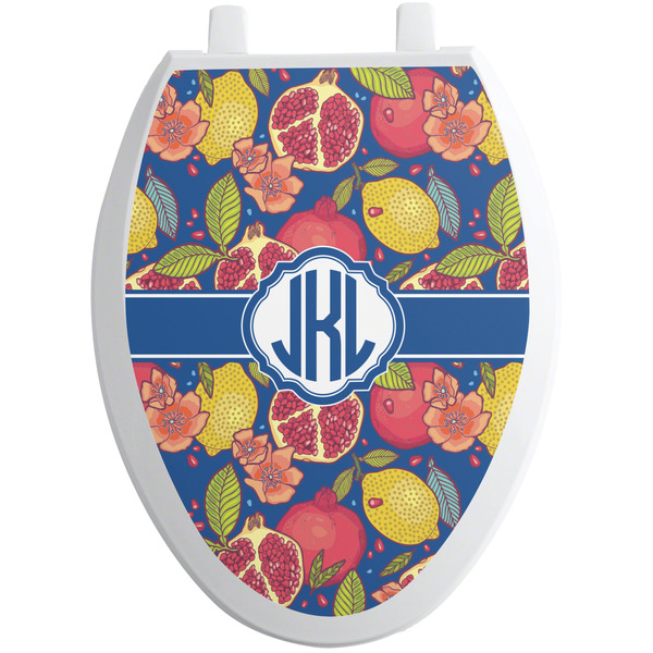 Pomegranates & Lemons Toilet Seat Decal (Personalized)