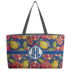 Pomegranates & Lemons Beach Totes Bag - w/ Black Handles (Personalized)