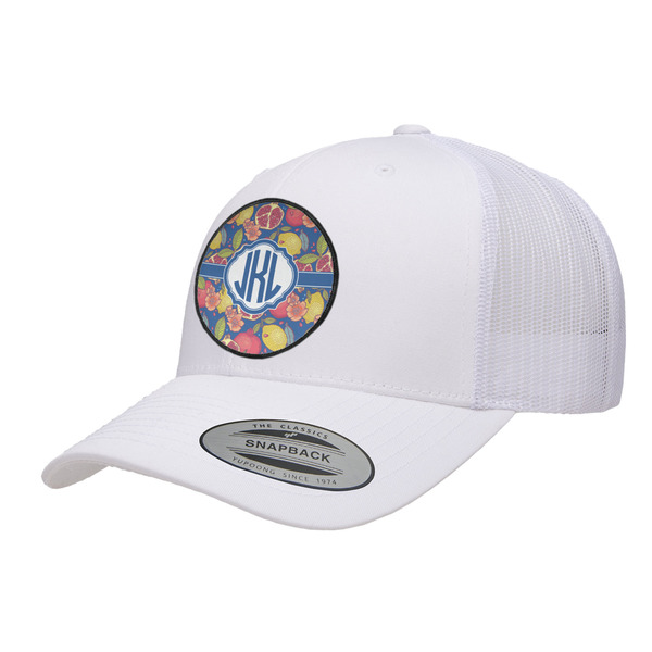 Custom Pomegranates & Lemons Trucker Hat - White (Personalized)