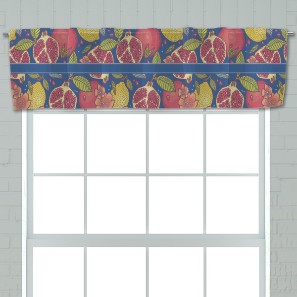 Pomegranates & Lemons Valance - Closeup on window