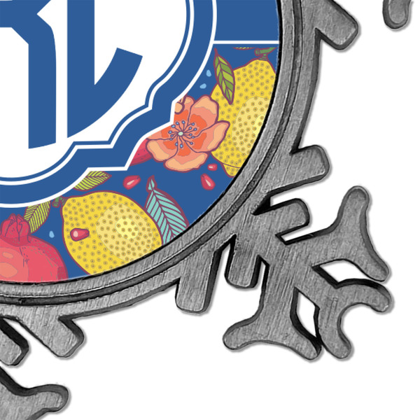 Pomegranates & Lemons Vintage Snowflake - Detail
