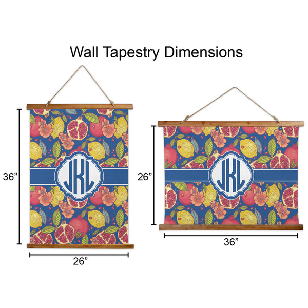 Pomegranates & Lemons Wall Hanging Tapestries - Parent/Sizing