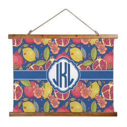 Pomegranates & Lemons Wall Hanging Tapestry - Wide (Personalized)