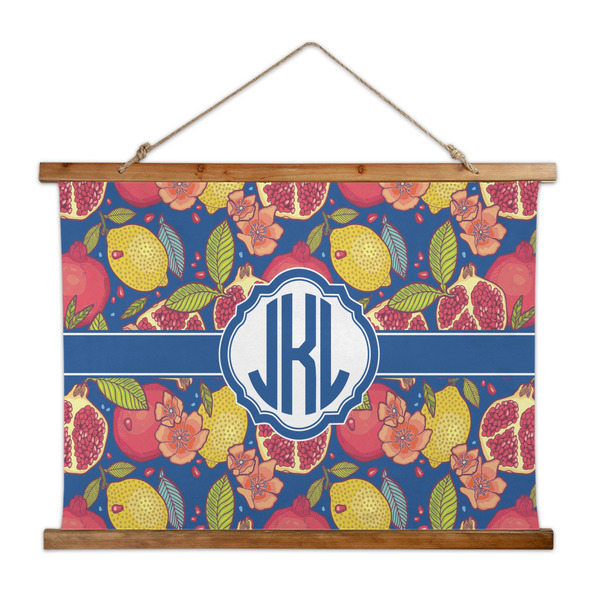 Custom Pomegranates & Lemons Wall Hanging Tapestry - Wide (Personalized)