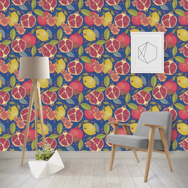 Custom Pomegranates & Lemons Wallpaper & Surface Covering