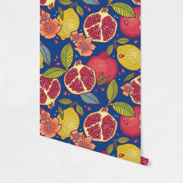 Pomegranates & Lemons Wallpaper on Wall
