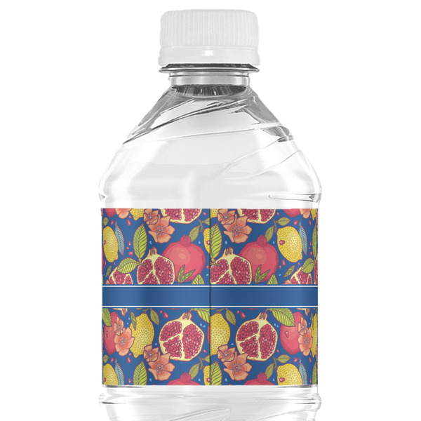 Pomegranates & Lemons Water Bottle Label - Back View