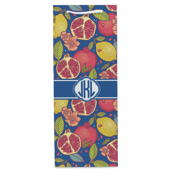 Pomegranates & Lemons Wine Gift Bag - Matte - Front