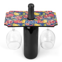 Pomegranates & Lemons Wine Bottle & Glass Holder (Personalized)