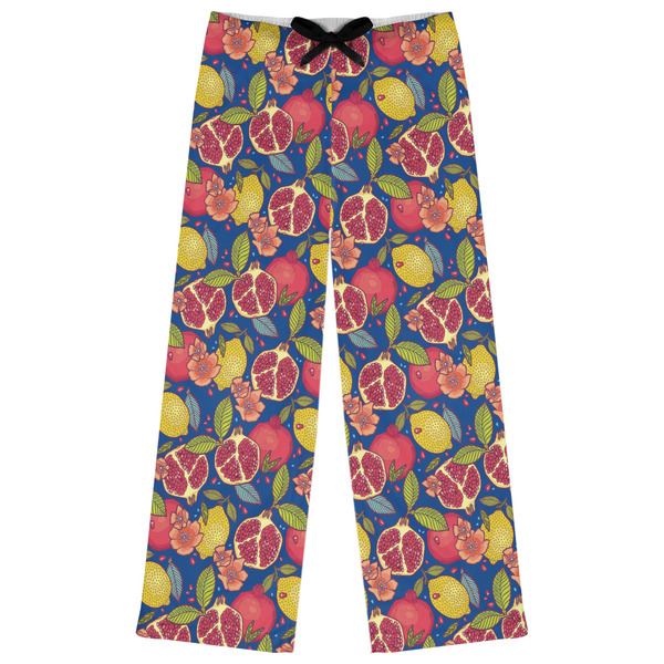 Custom Pomegranates & Lemons Womens Pajama Pants - XS