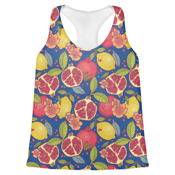 Custom Pomegranates & Lemons Womens Racerback Tank Top - 2X Large