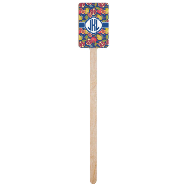 Pomegranates & Lemons Wooden 6.25" Stir Stick - Rectangular - Single Stick