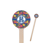 Pomegranates & Lemons 7.5" Round Wooden Stir Sticks - Double Sided (Personalized)