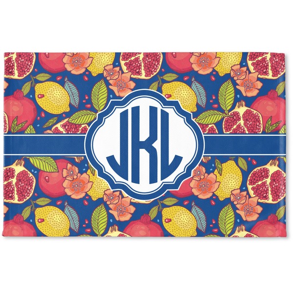 Custom Pomegranates & Lemons Woven Mat (Personalized)