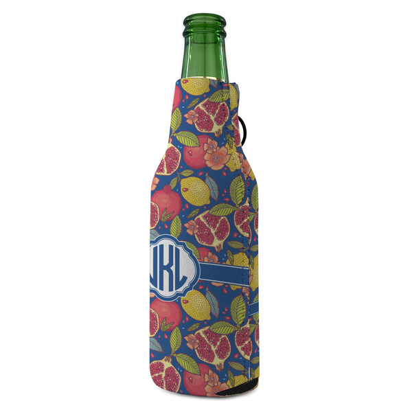 Pomegranates & Lemons Zipper Bottle Cooler - ANGLE (bottle)