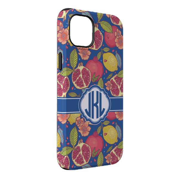Custom Pomegranates & Lemons iPhone Case - Rubber Lined - iPhone 14 Plus (Personalized)
