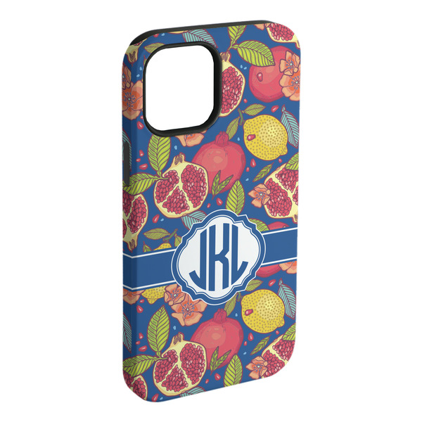 Custom Pomegranates & Lemons iPhone Case - Rubber Lined (Personalized)