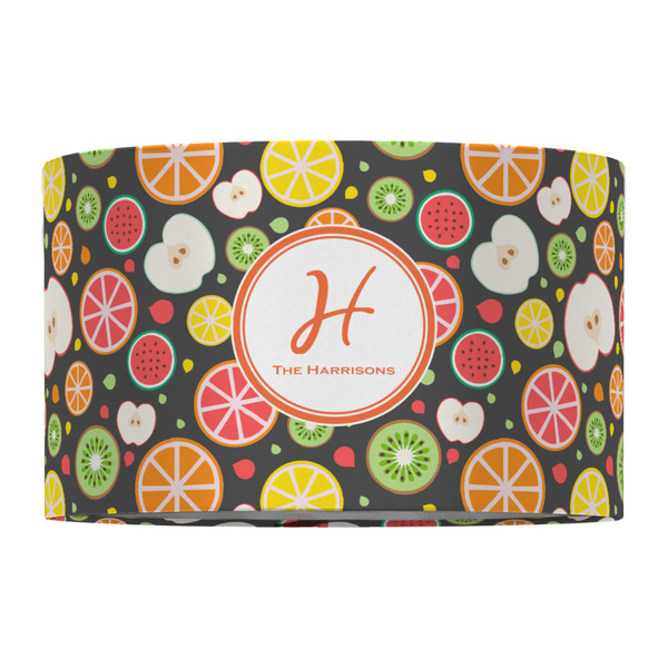 Apples & Oranges 12" Drum Lampshade - FRONT (Fabric)