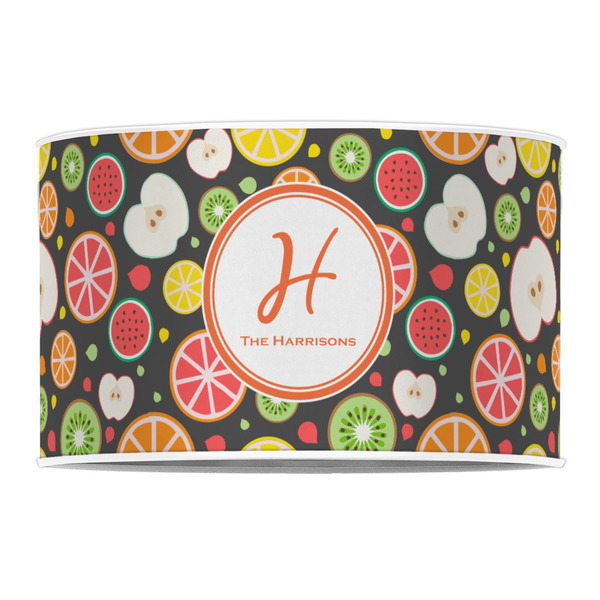 Apples & Oranges 12" Drum Lampshade - FRONT (Poly Film)