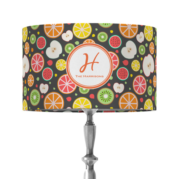 Custom Apples & Oranges 12" Drum Lamp Shade - Fabric (Personalized)