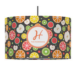 Apples & Oranges 12" Drum Pendant Lamp - Fabric (Personalized)