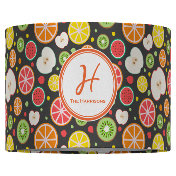 Apples & Oranges 16" Drum Lampshade - FRONT (Fabric)