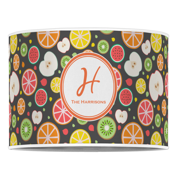Apples & Oranges 16" Drum Lampshade - FRONT (Poly Film)