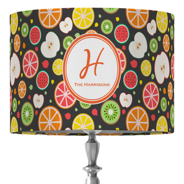 Custom Apples & Oranges 16" Drum Lamp Shade - Fabric (Personalized)