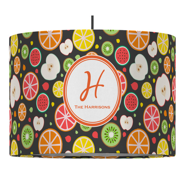 Apples & Oranges 16" Drum Lampshade - PENDANT (Fabric)