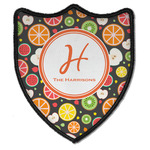 Apples & Oranges Iron On Shield Patch B w/ Name and Initial