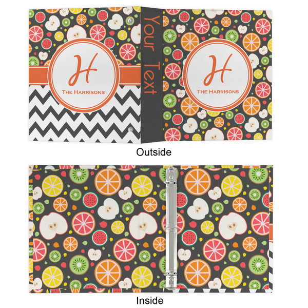 Apples & Oranges 3 Ring Binders - Full Wrap - 1" - APPROVAL