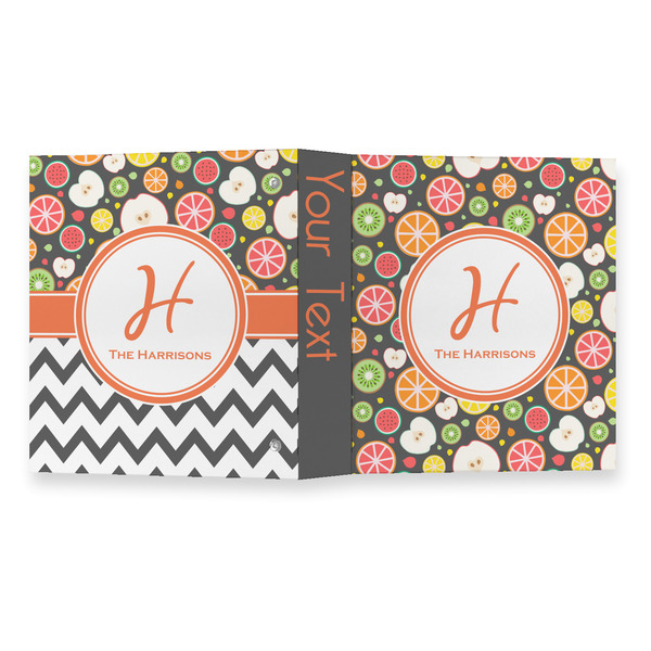 Apples & Oranges 3 Ring Binders - Full Wrap - 1" - OPEN OUTSIDE