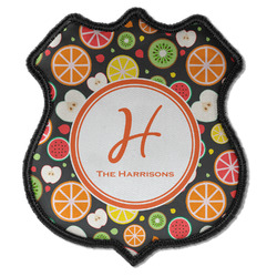 Apples & Oranges Iron On Shield Patch C w/ Name and Initial