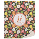 Apples & Oranges Sherpa Throw Blanket (Personalized)