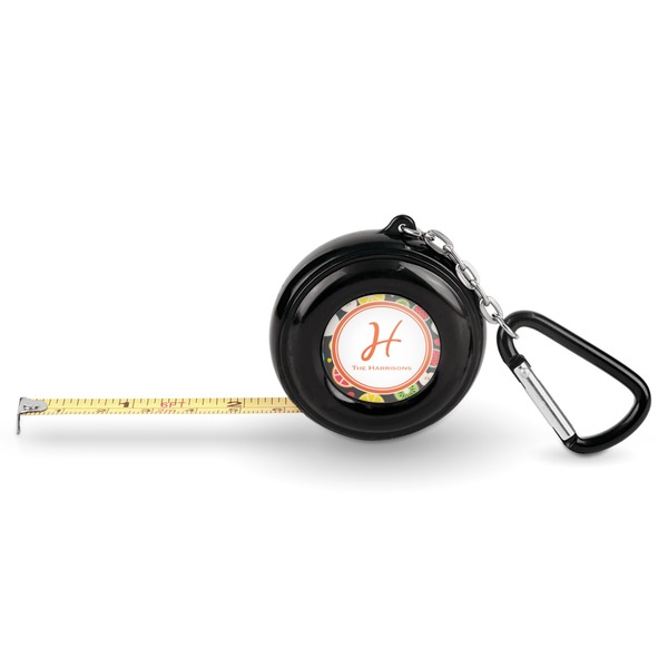 Custom Apples & Oranges Pocket Tape Measure - 6 Ft w/ Carabiner Clip (Personalized)