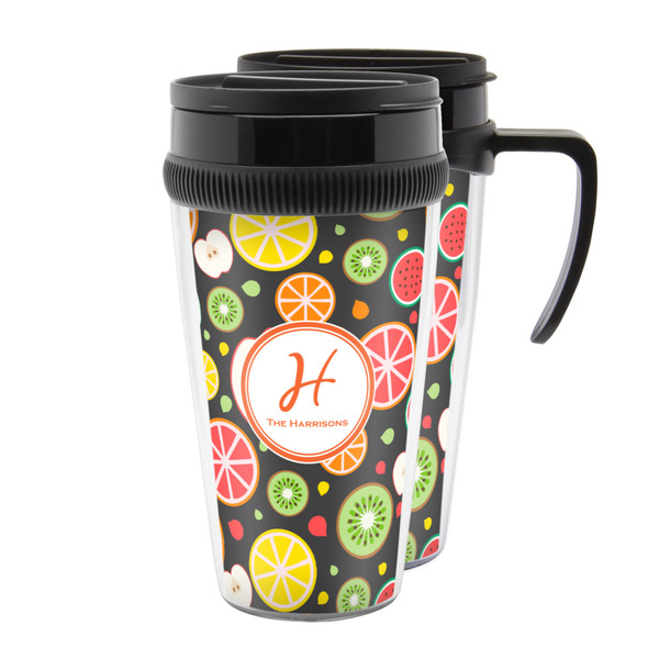Custom Apples & Oranges Acrylic Travel Mug (Personalized)