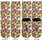 Apples & Oranges Adult Crew Socks - Double Pair - Front and Back - Apvl