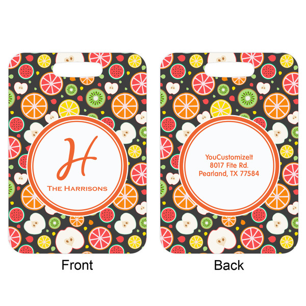 Apples & Oranges Aluminum Luggage Tag (Front + Back)