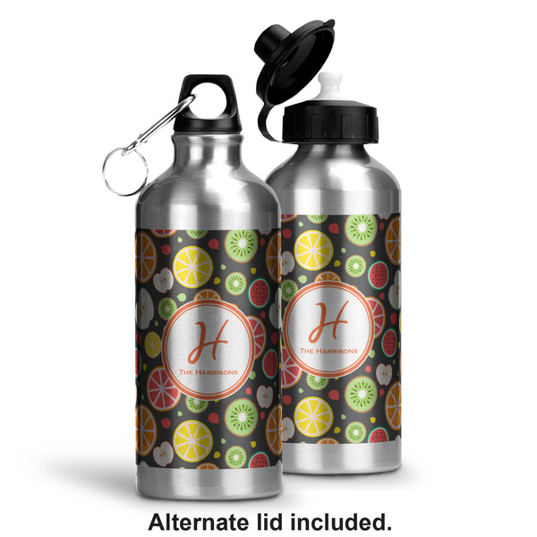 Apples & Oranges Aluminum Water Bottle - Alternate lid options