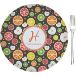 Apples & Oranges 8" Glass Appetizer / Dessert Plates - Single or Set (Personalized)