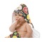 Apples & Oranges Baby Hooded Towel on Child