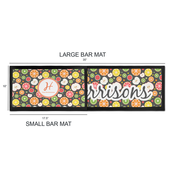 Apples & Oranges Bar Mats - Sizing Chart