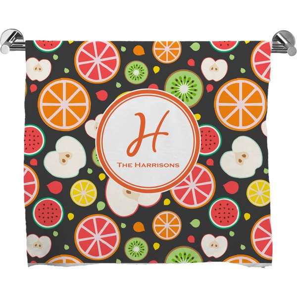 Custom Apples & Oranges Bath Towel (Personalized)
