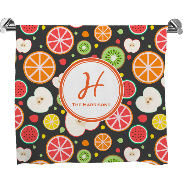 Custom Apples & Oranges Bath Towel (Personalized)