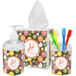 Apples & Oranges Acrylic Bathroom Accessories Set w/ Name and Initial