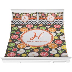 Apples & Oranges Comforter Set - King (Personalized)