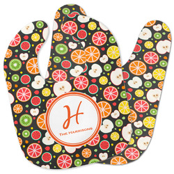 Apples & Oranges Baby Bib w/ Name and Initial