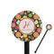 Apples & Oranges 5.5" Round Plastic Stir Sticks - Black - Single Sided (Personalized)